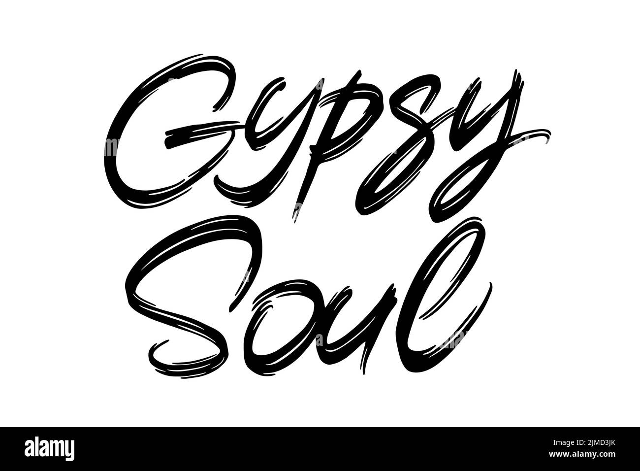 Lettrage vectoriel Gypsy Soul Illustration de Vecteur