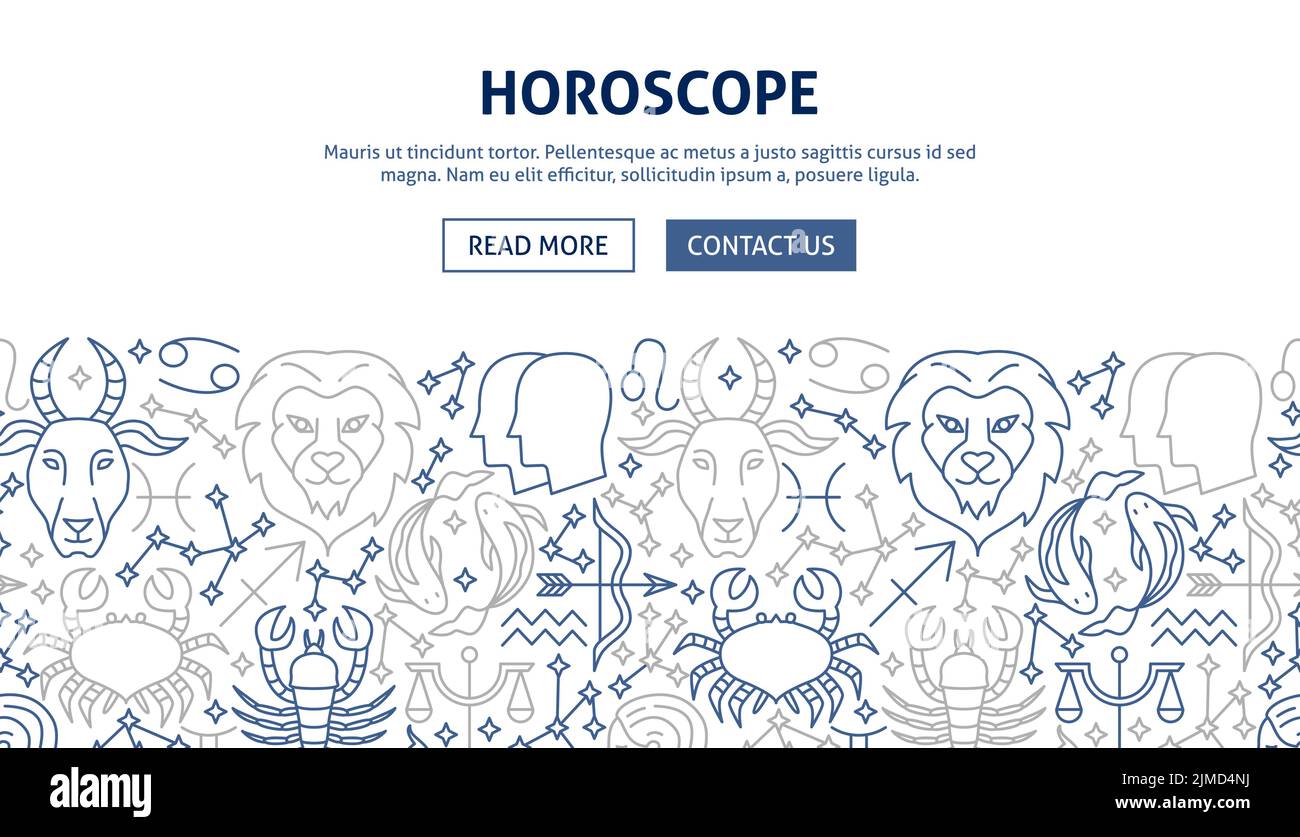 Horoscope bannière Design Illustration de Vecteur