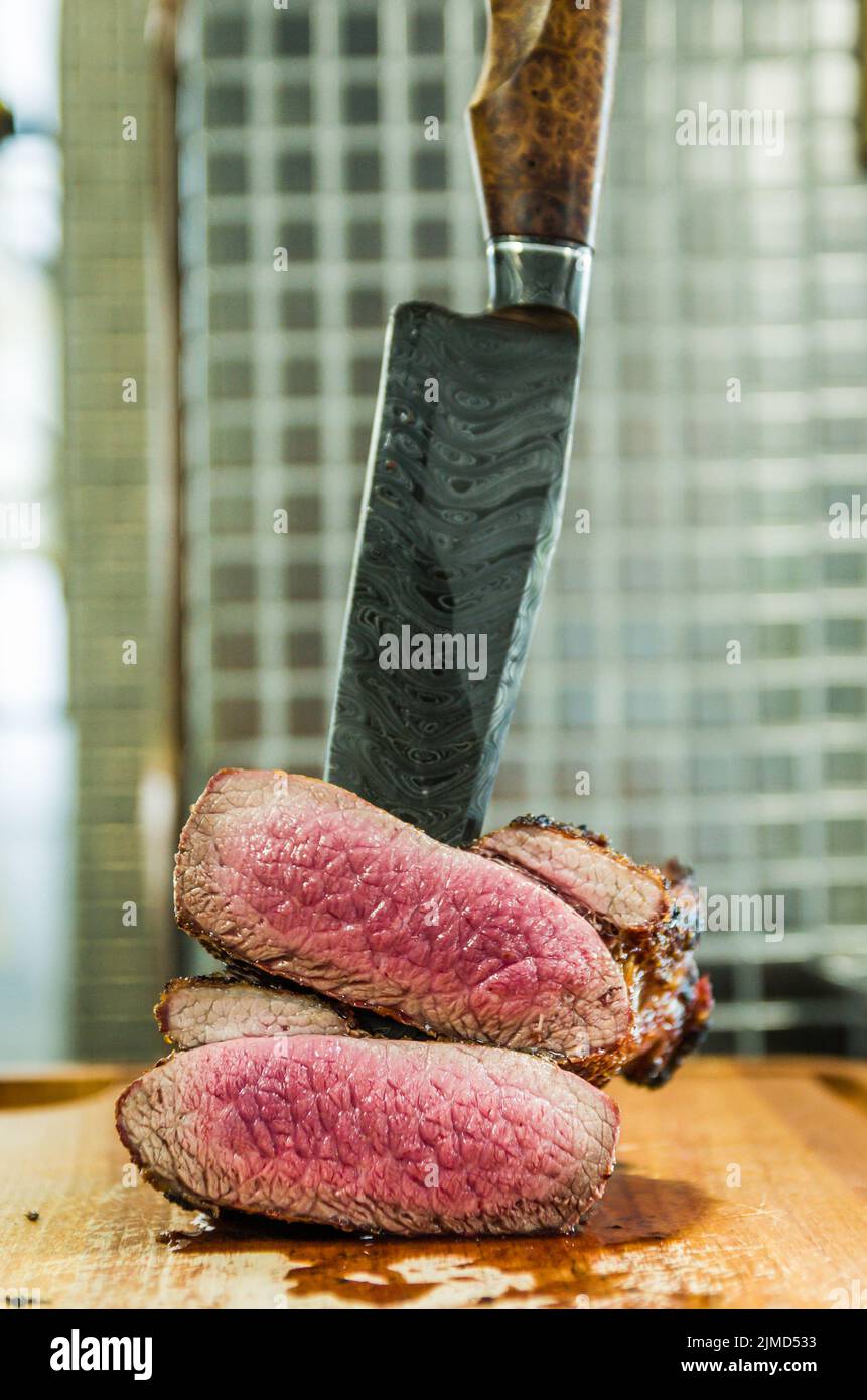 Belle photo de poitrine de boeuf (Brisket point fin). Banque D'Images