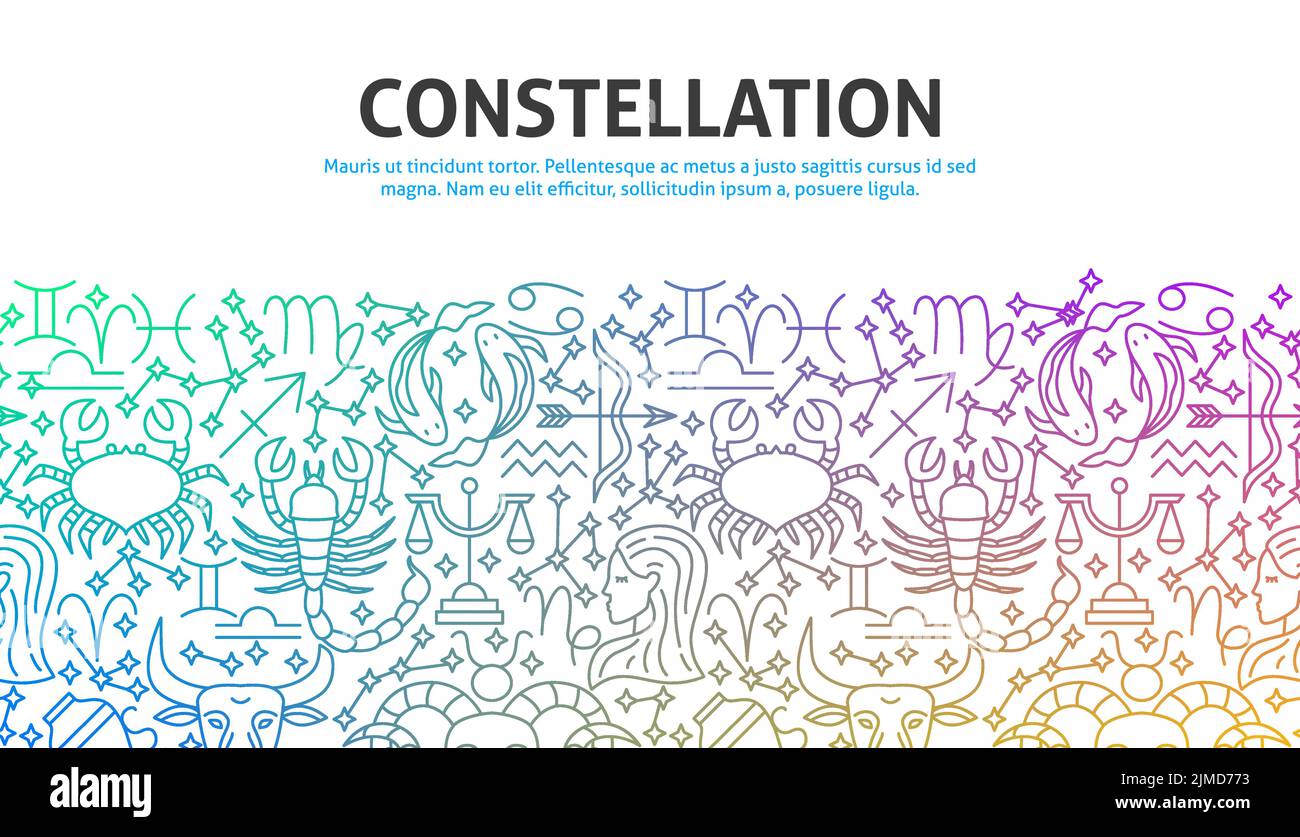 Concept de contour de constellation Illustration de Vecteur