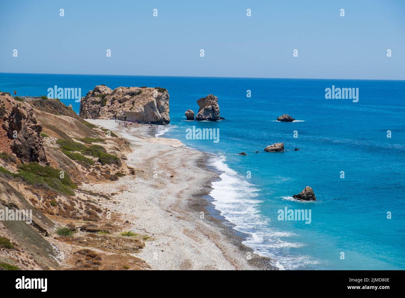 Petra tou Romiou, lieu de naissance d'Aphrodite à Paphos, Chypre Banque D'Images