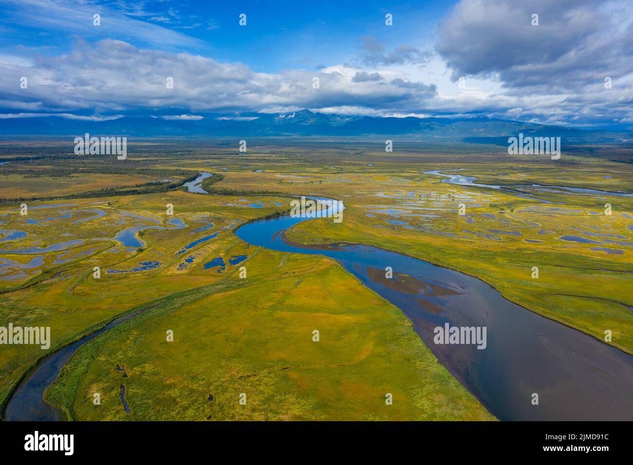 Delta de la rivière Avacha sur Kamchatka Banque D'Images