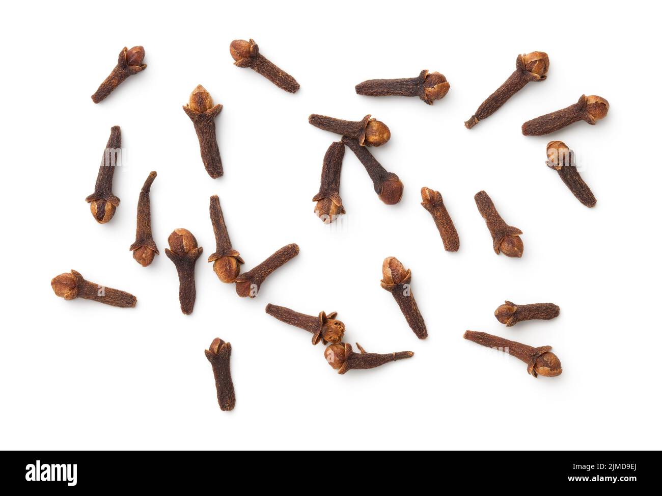 Clous de girofle séchés Spice isolés sur fond blanc Banque D'Images