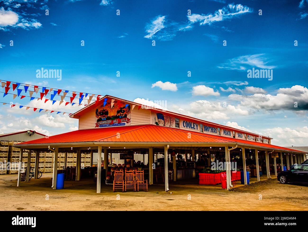 Fraisier Hill états-unis ferme fruitière et légumière en Caroline du Sud Banque D'Images