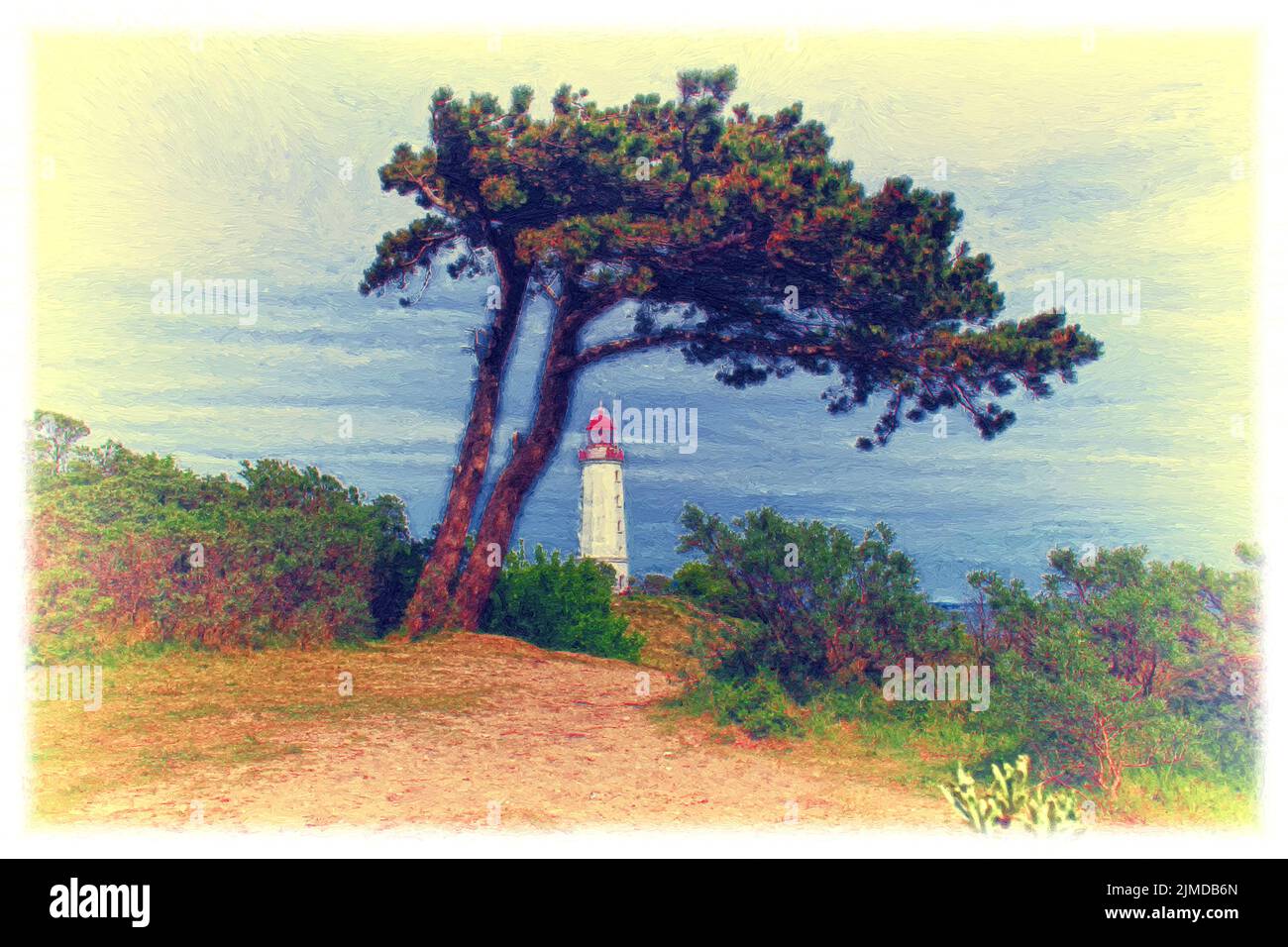 Phare de Dornbusch (île de Hiddensee) Banque D'Images
