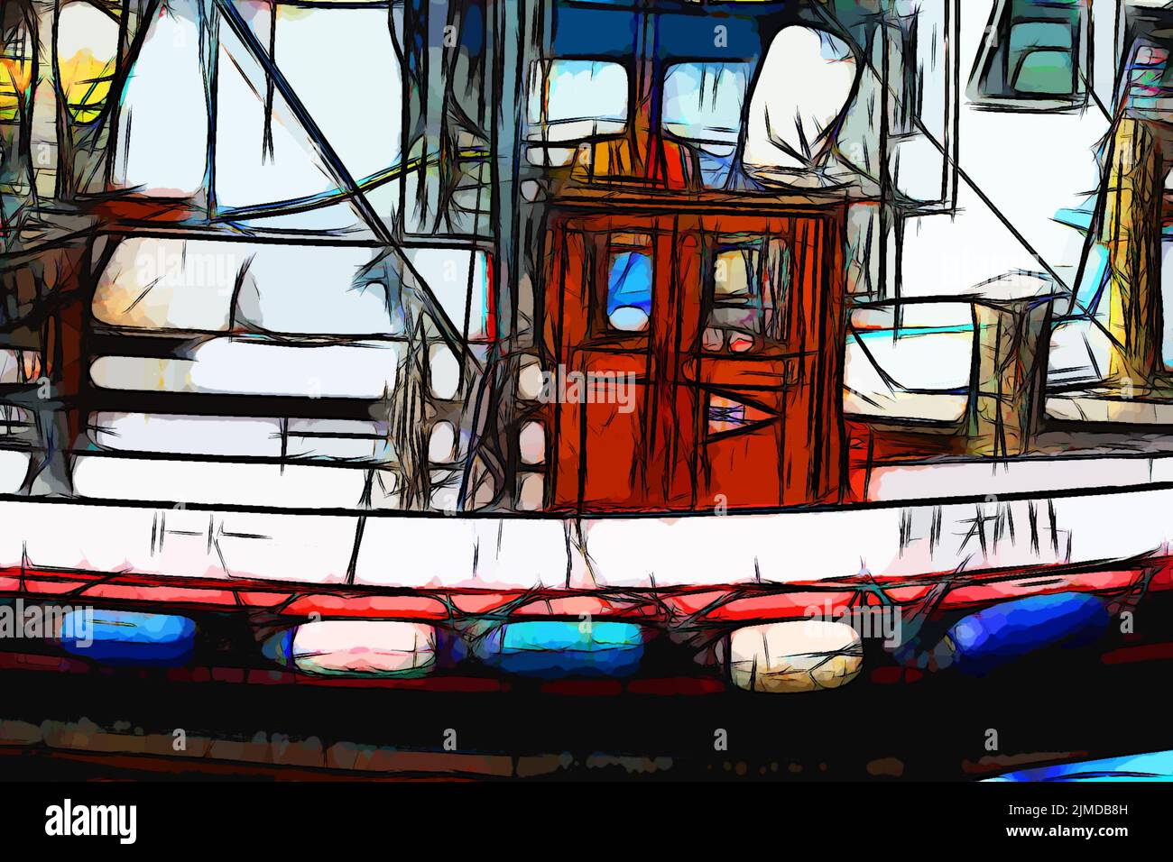 Ancien couteau à poisson Banque D'Images