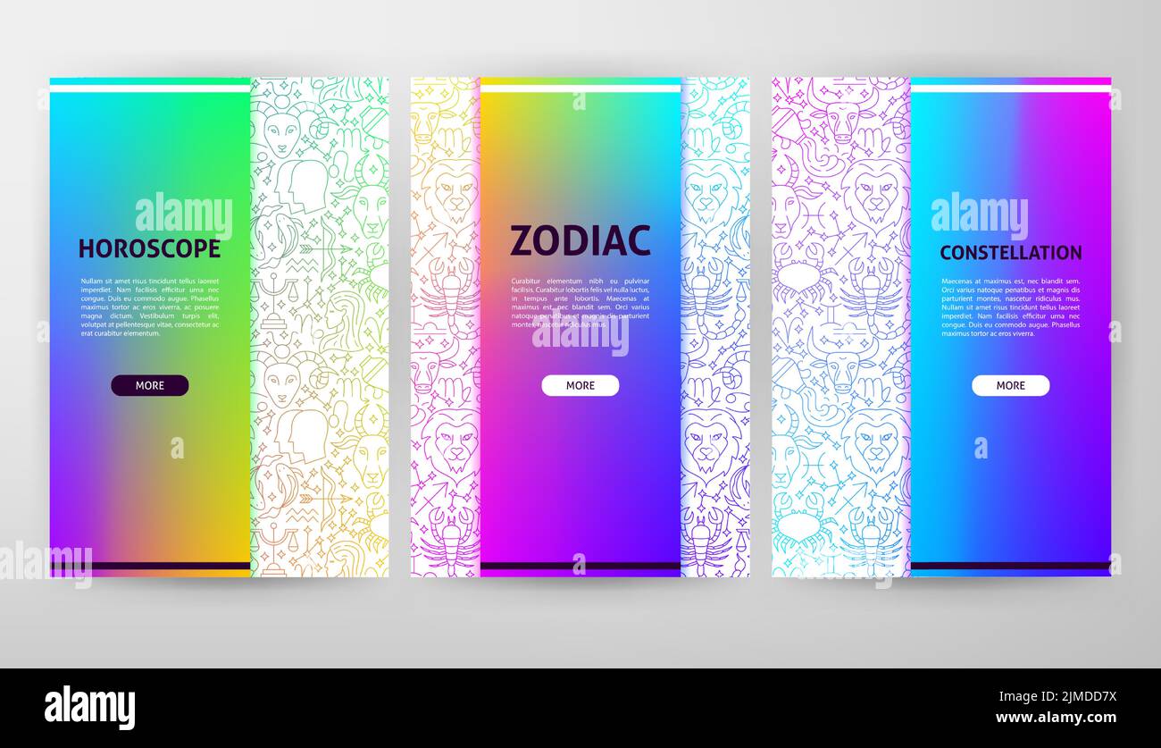 Horoscope Web Design Illustration de Vecteur