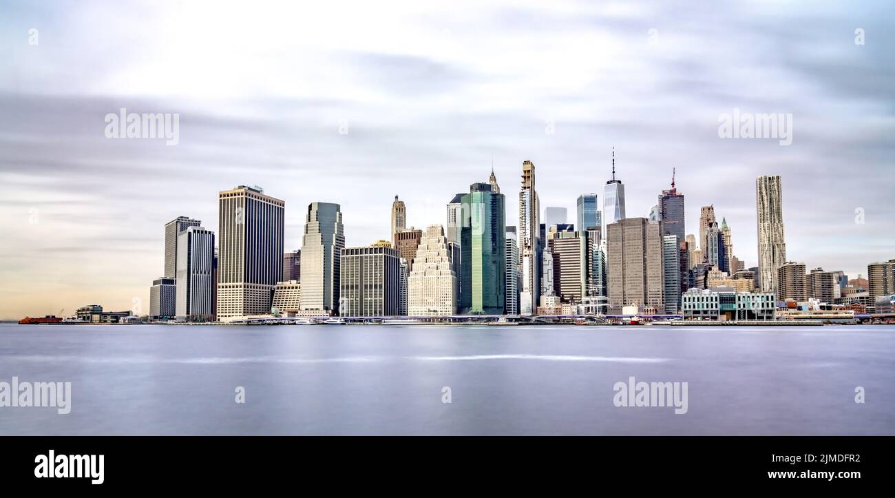Vue panoramique sur manhattan depuis New york Banque D'Images