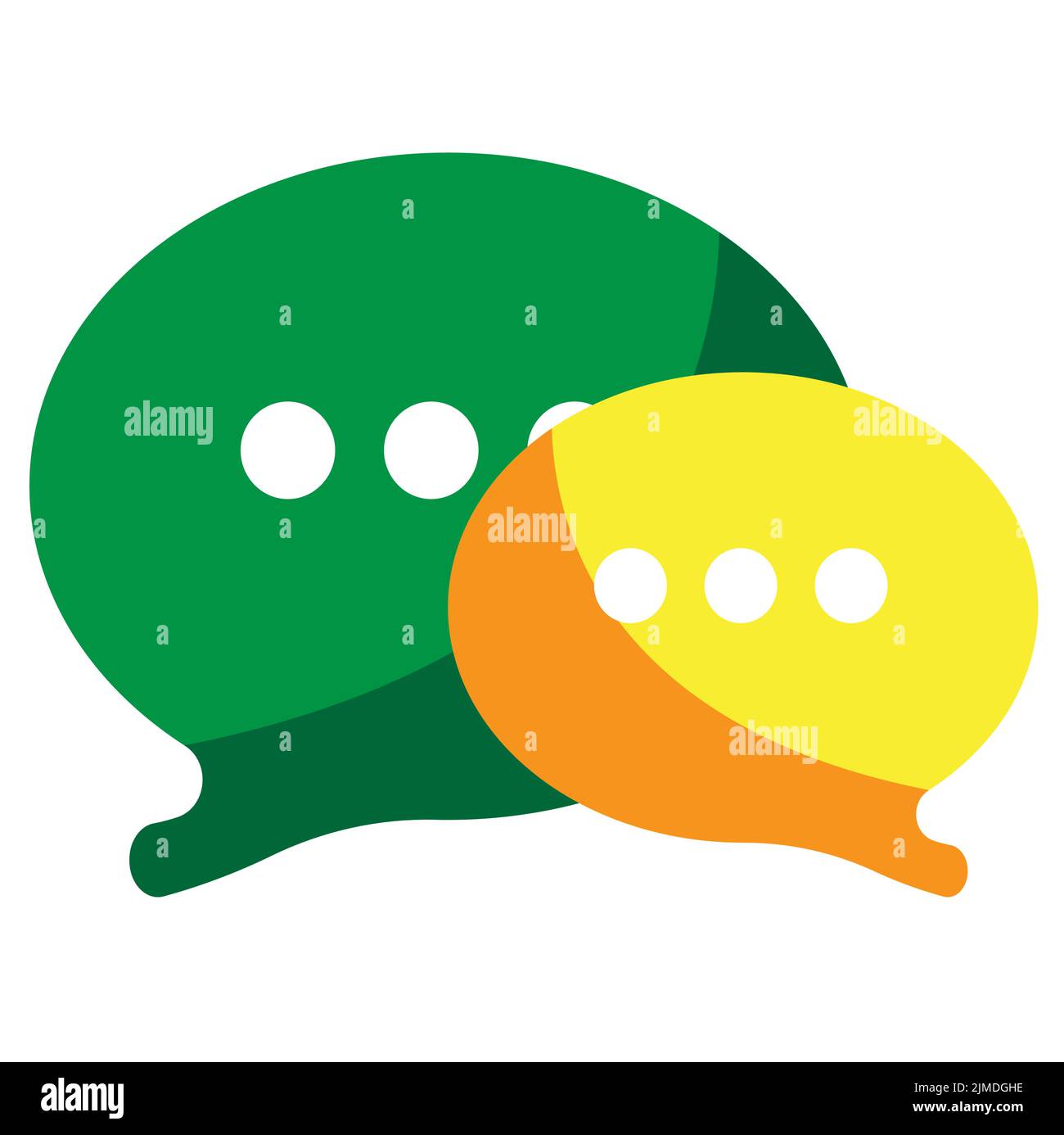 A vector illustration of two chat bubbles Illustration de Vecteur