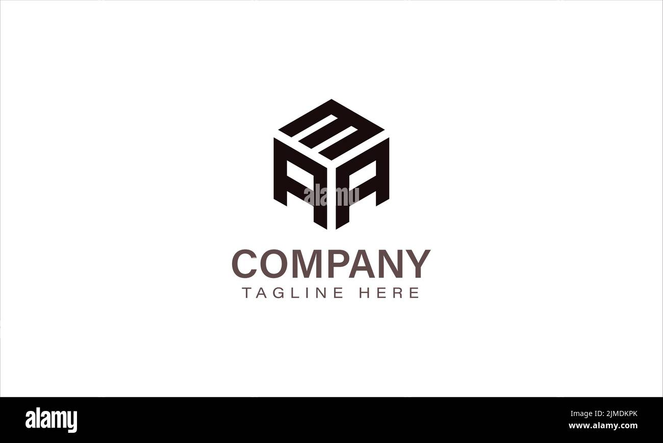 Lettre MAA logo, trois lettres logo, Alphabet M A A Hexagon forme Vector Icon Template Illustration de Vecteur
