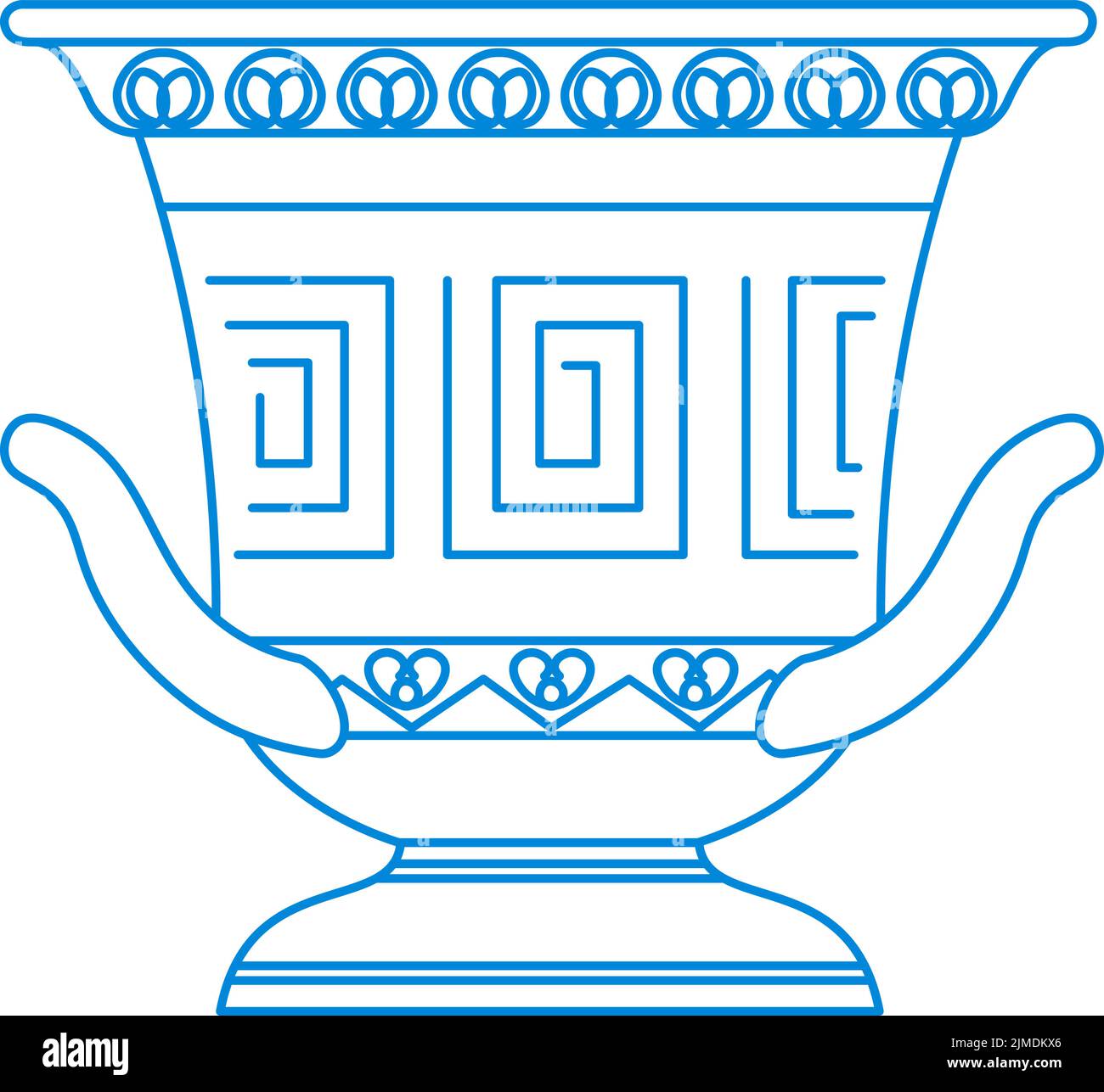 Vase antique avec ornements, art grec ancien Illustration de Vecteur