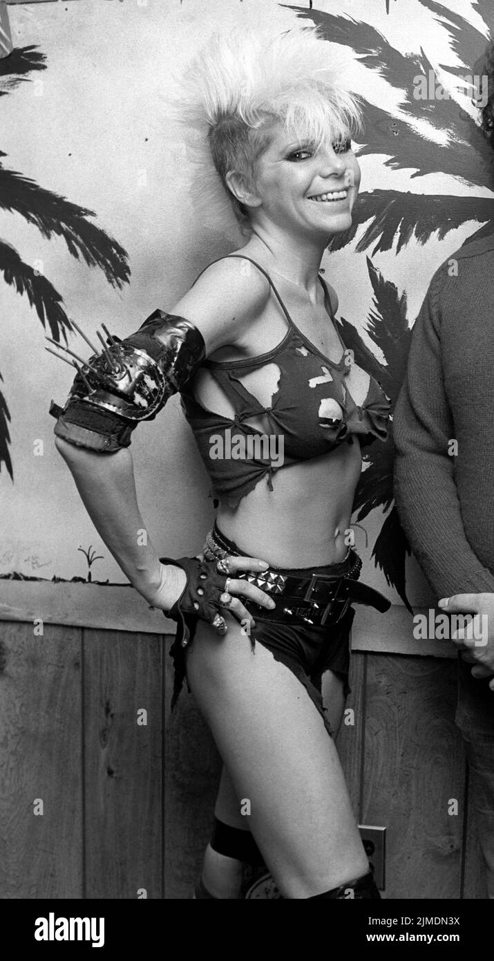 Wendy O. Williams des Plasmatics photographiée à Philadelphie, en Pennsylvanie. Janvier 1983Credit : Scott Weiner/MediaPunch Banque D'Images