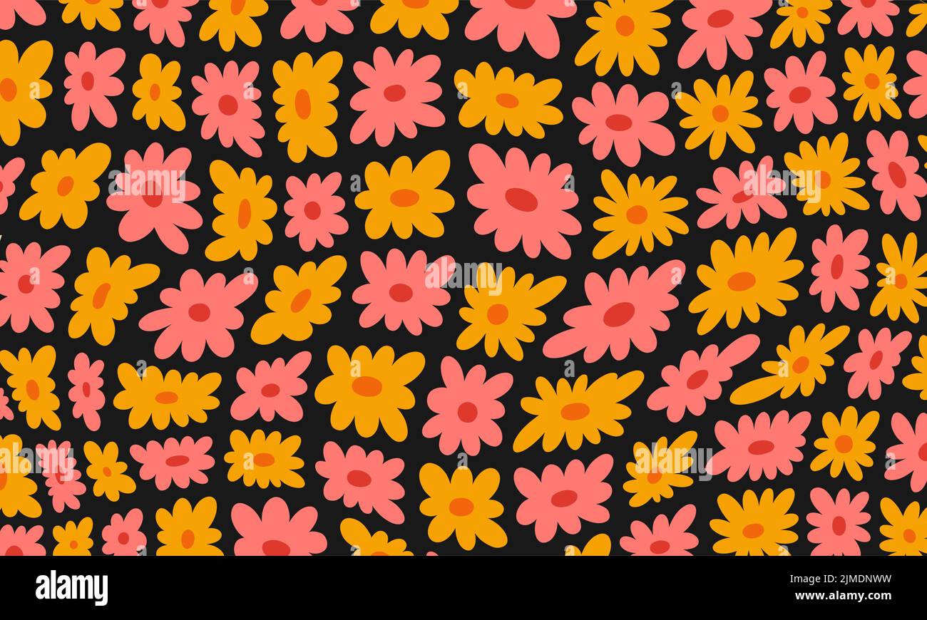 Style hippie funky Vibe. Vintage 1960-1970. Arrière-plan rétro hippy. Imprimé rétro symbole. Illustration de Vecteur