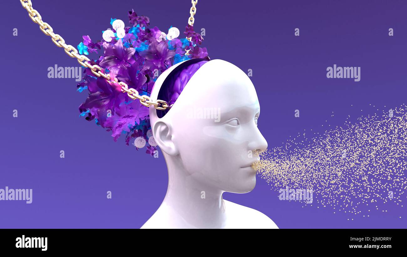 La dépendance, l'illustration conceptuelle Banque D'Images