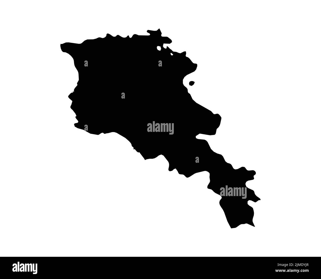 Arménie carte. Carte de pays arménien. Noir et blanc National Outline Boundary Shape Géographie territoire EPS Vector Illustration Clipart Illustration de Vecteur