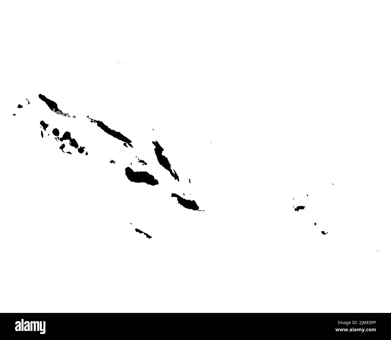 Carte des Îles Salomon. Carte du pays des îles Salomon. Nation nationale noire et blanche Géographie esquisse frontière frontière territoire Shape Vector Ilustreti Illustration de Vecteur