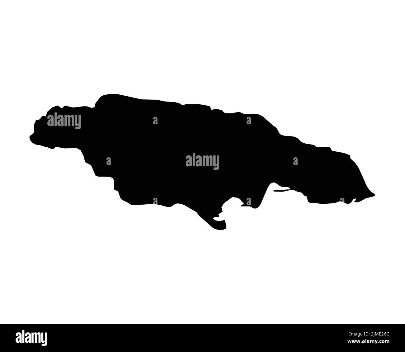 Carte de la Jamaïque. Carte du pays jamaïcain. Nation nationale de Jumieka noir et blanc Aperçu Géographie frontière frontière forme territoire vecteur Illustration EPS C Illustration de Vecteur