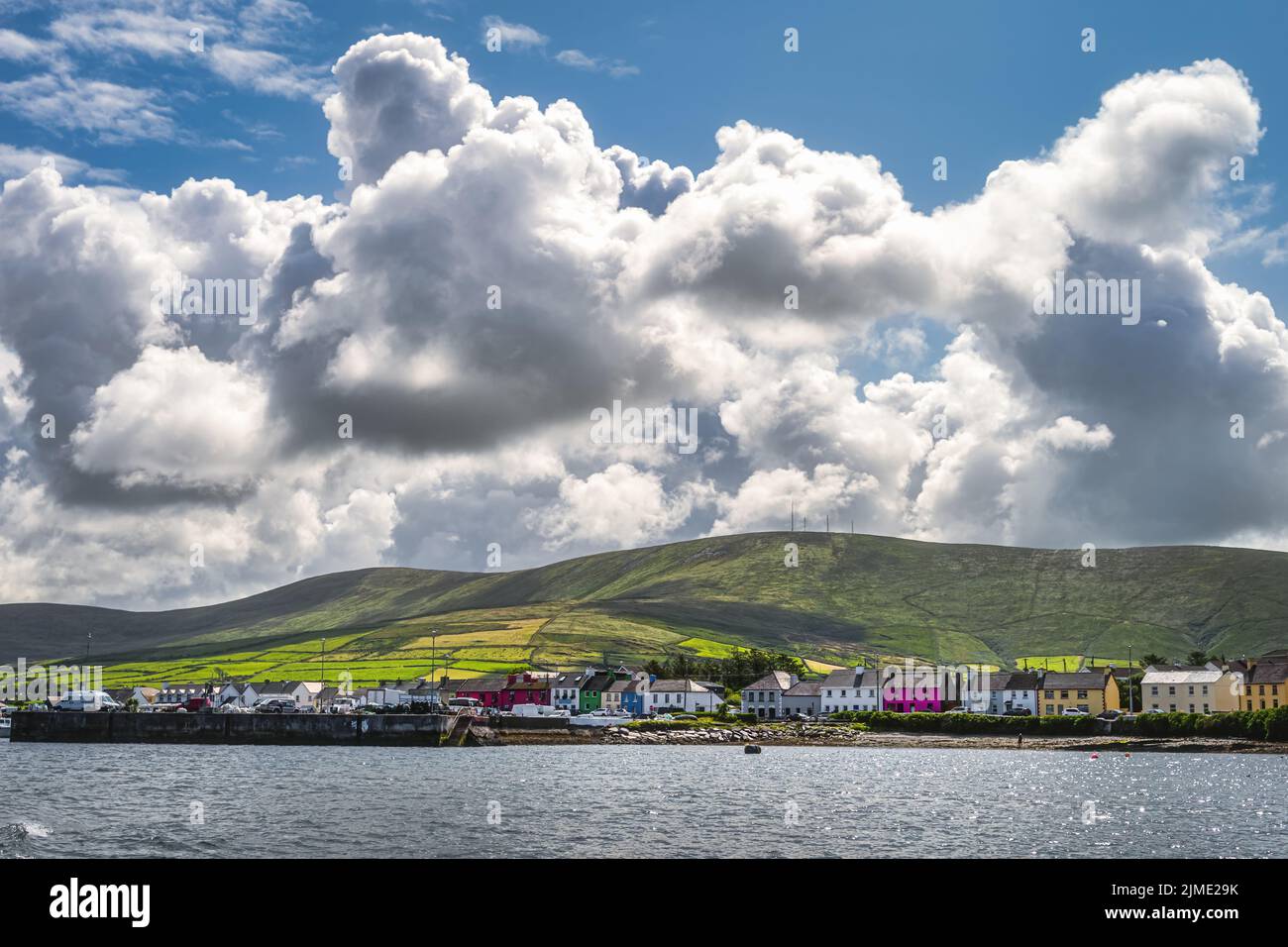 Village et port de Portmagee, anneau de Kerry Banque D'Images