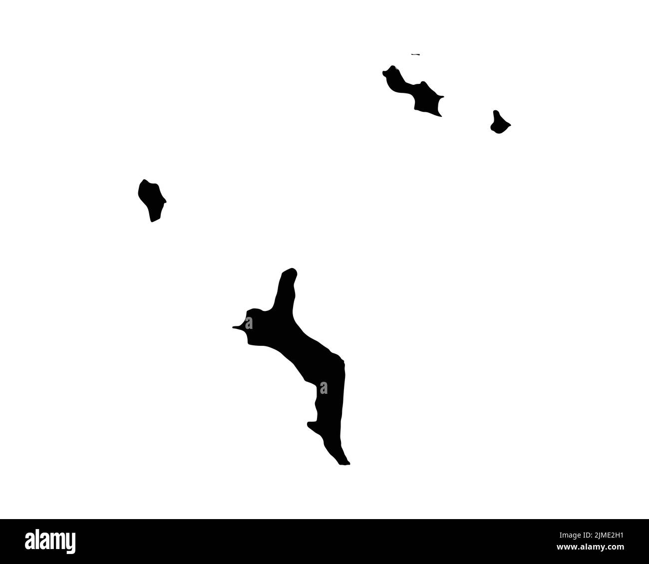 Carte des Seychelles. Carte du pays des Seychelles. Seychelles noir et blanc Nation nationale Seselwa Géographie Contour frontière territoire forme vecteur Illustration de Vecteur