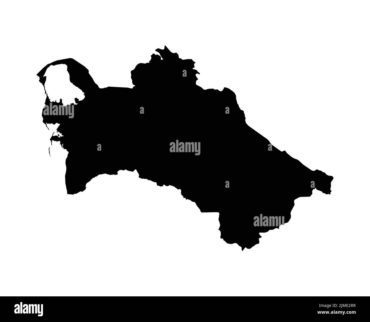 Carte du Turkménistan. Carte de pays de Turkmentani. Turkmène noir et blanc Nation nationale turkmène Géographie frontières territoire façonner Vect Illustration de Vecteur