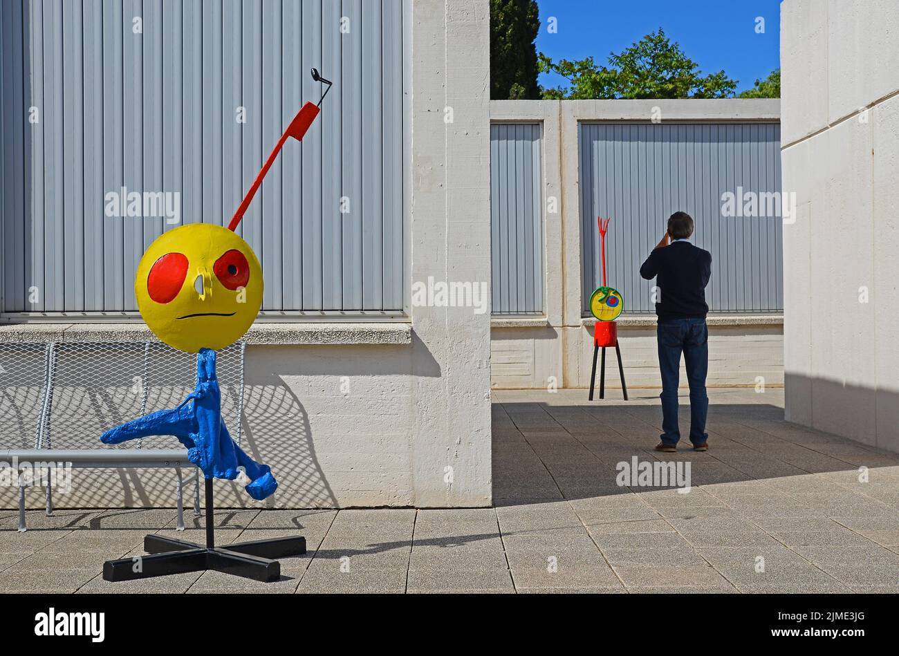 Fondation Joan Miro, Barcelone, Espagne Banque D'Images