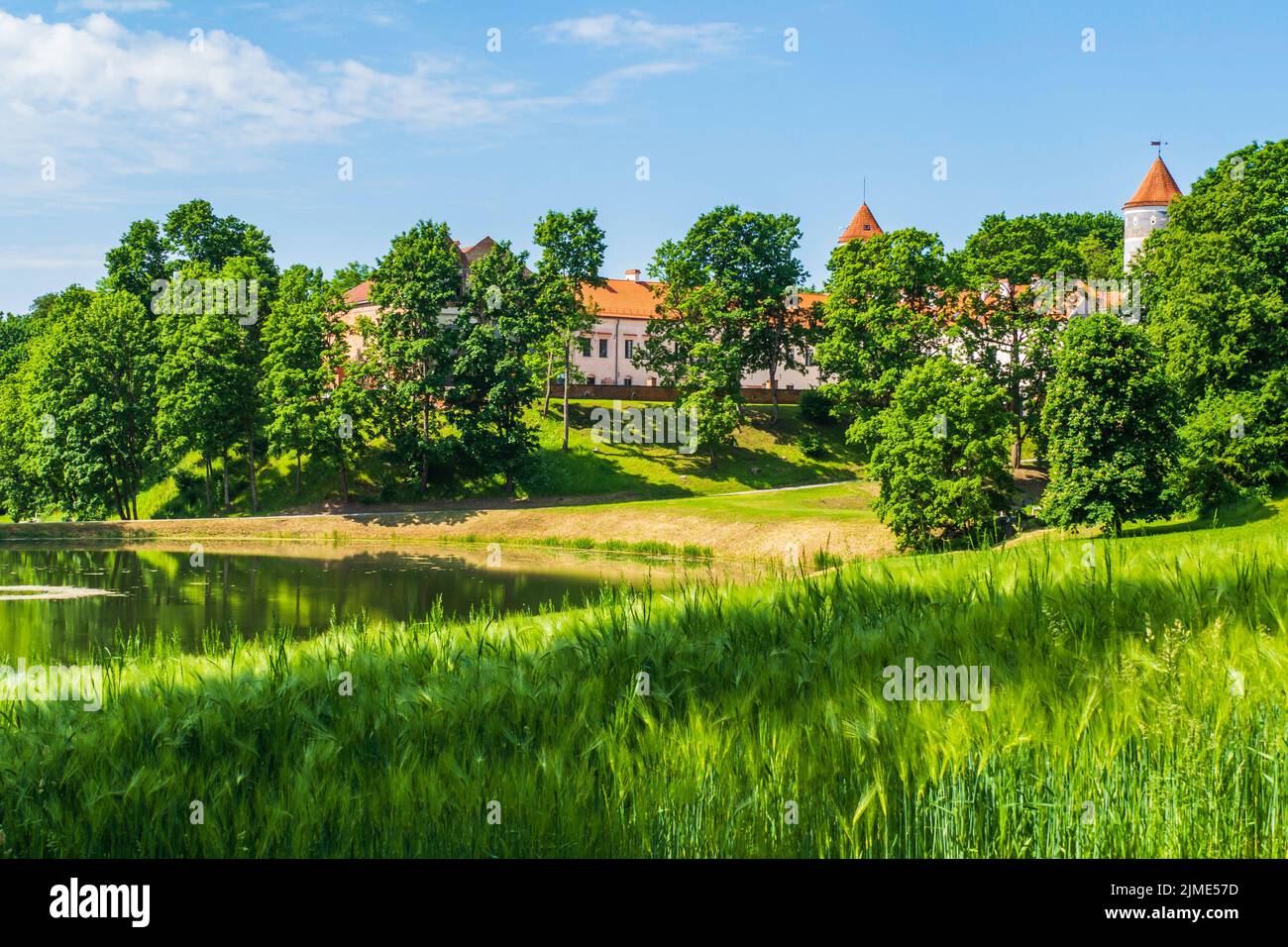 Château de Panemune - Grand Château du XVIIe siècle au bord de la rivière Neman, Lituanie Banque D'Images