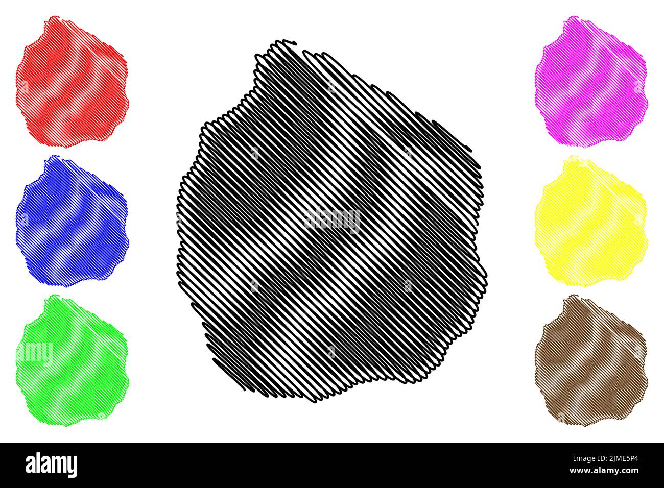 Île de Ternate (République d'Indonésie, Asie du Sud-est, îles de Maluku) carte illustration vectorielle, croquis griffés carte de Ternate Illustration de Vecteur