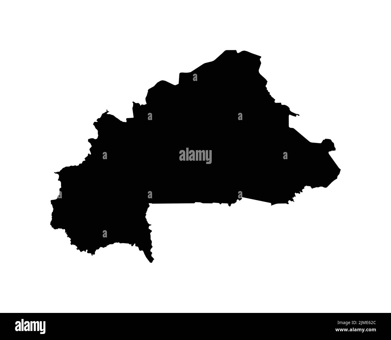 Carte du Burkina Faso. Carte du pays du Burkinabè. Burkinabe Noir et blanc National Outline Border Boundary Shape Géographie territoire EPS Vector Illustration Illustration de Vecteur