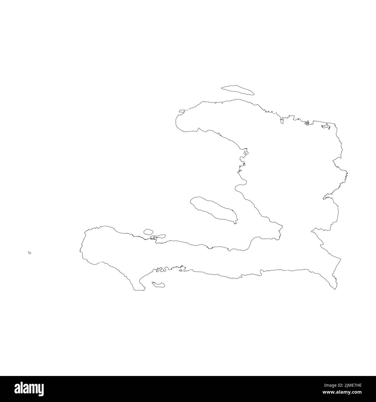 Plan de la carte vectorielle du pays d'Haïti Illustration de Vecteur