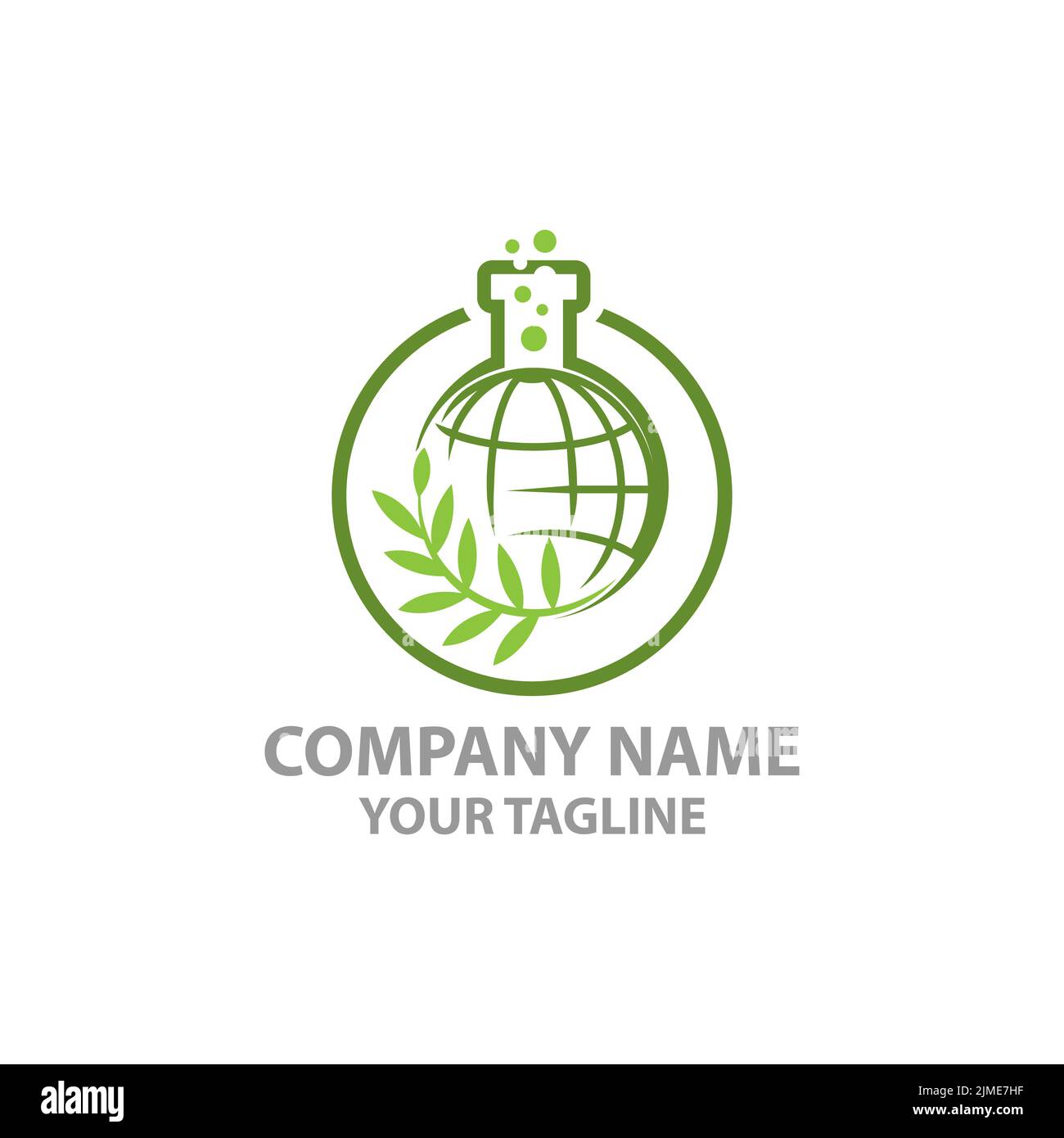 Modèle logo DNA Helix Lab. Design Vector Genetika. Ilustrasi Biologi.EPS 10 Illustration de Vecteur