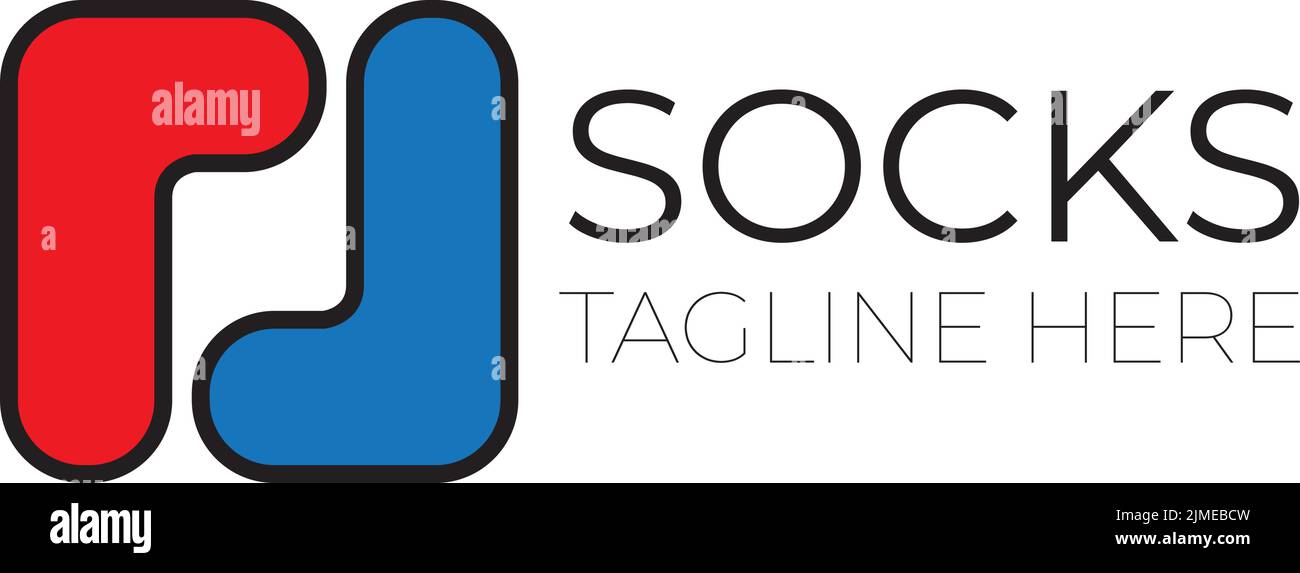 A creative socks logo design template Illustration de Vecteur