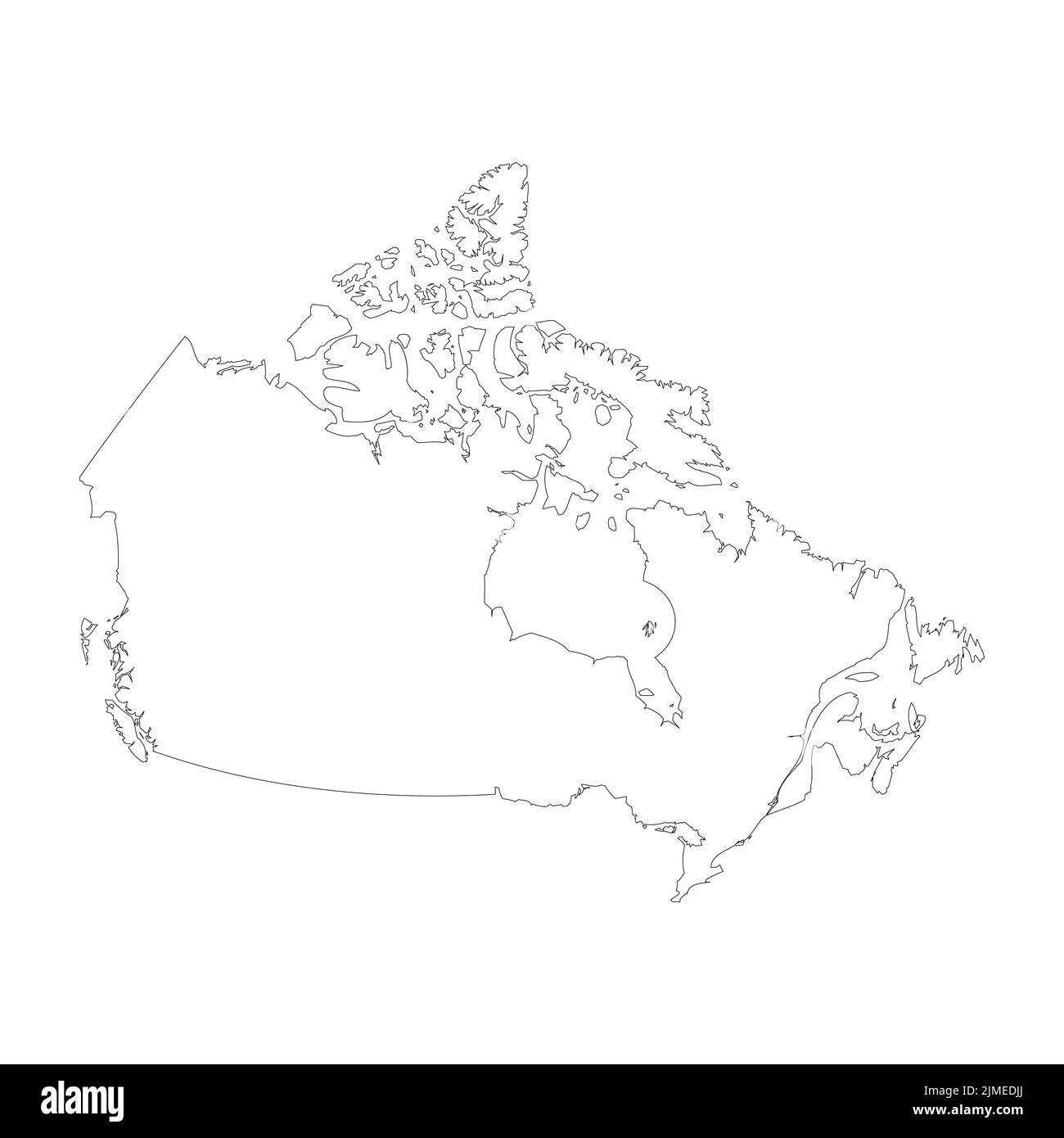 Plan de la carte de pays vectorielle du Canada Illustration de Vecteur