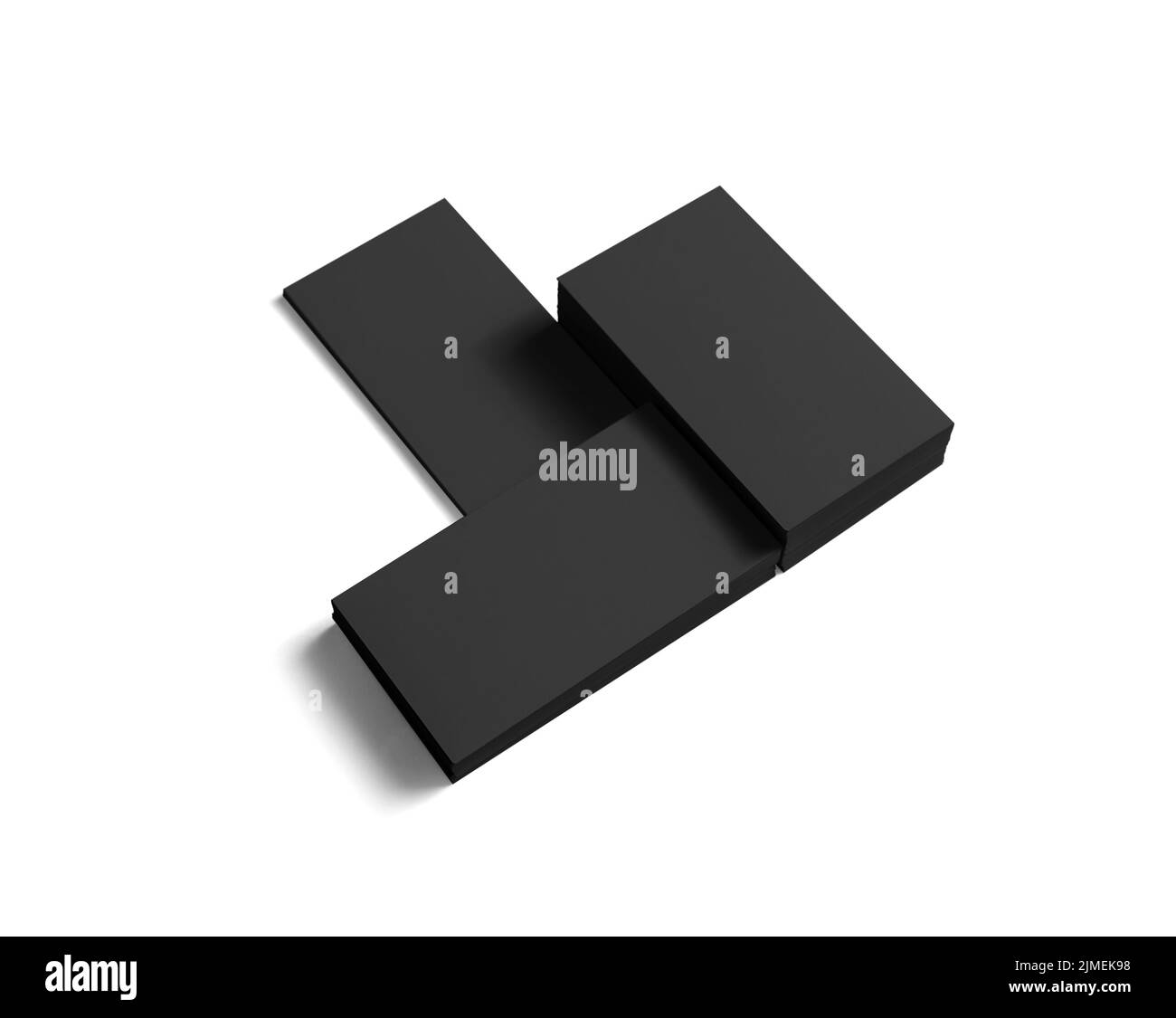 Cartes de visite noires sur blanc Banque D'Images