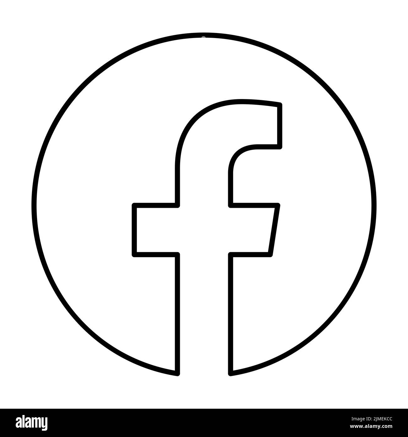 Icône de l'application Facebook sur les réseaux sociaux Illustration de Vecteur