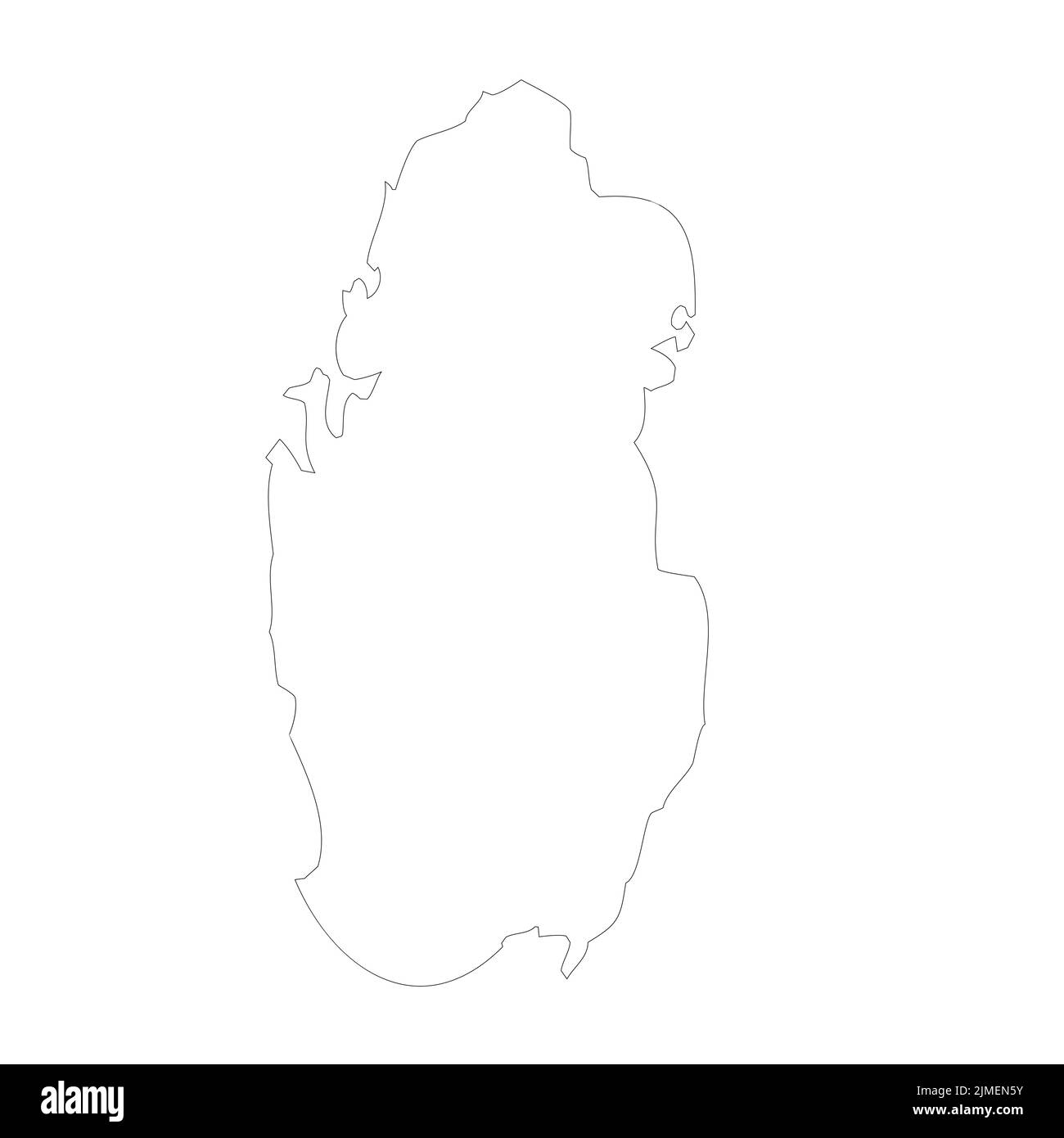 Plan de la carte du pays vectoriel du Qatar Illustration de Vecteur