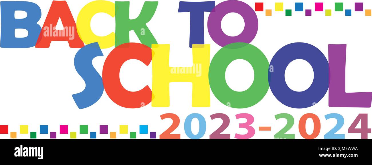 Rentrée des classes logo coloré 2022 - 2023 Illustration de Vecteur