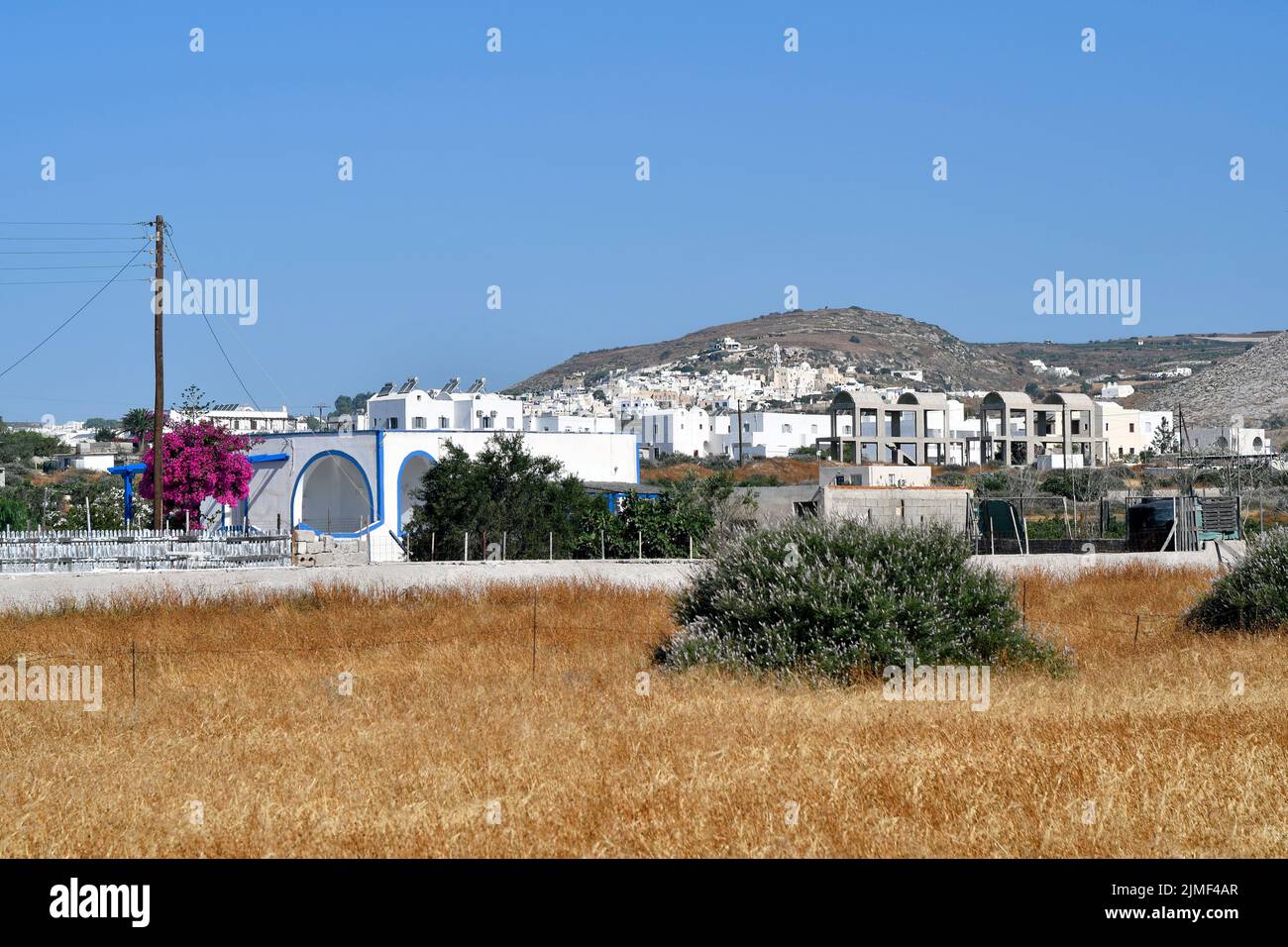 Grèce, paysage autour du village de Perissa sur l'île de Santorini Banque D'Images