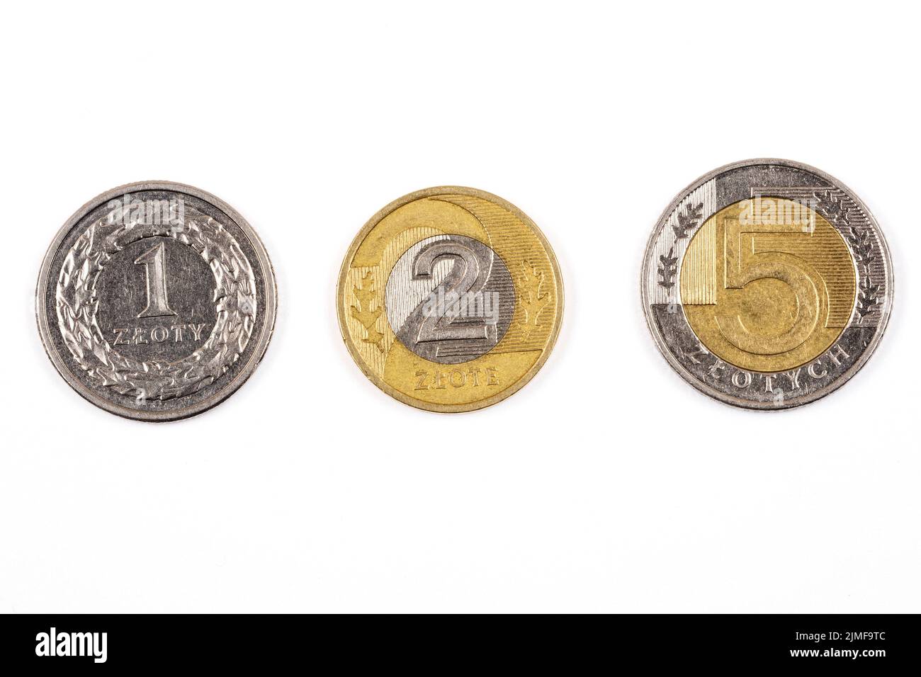 Pièces de monnaie polonaises - Zloty Banque D'Images