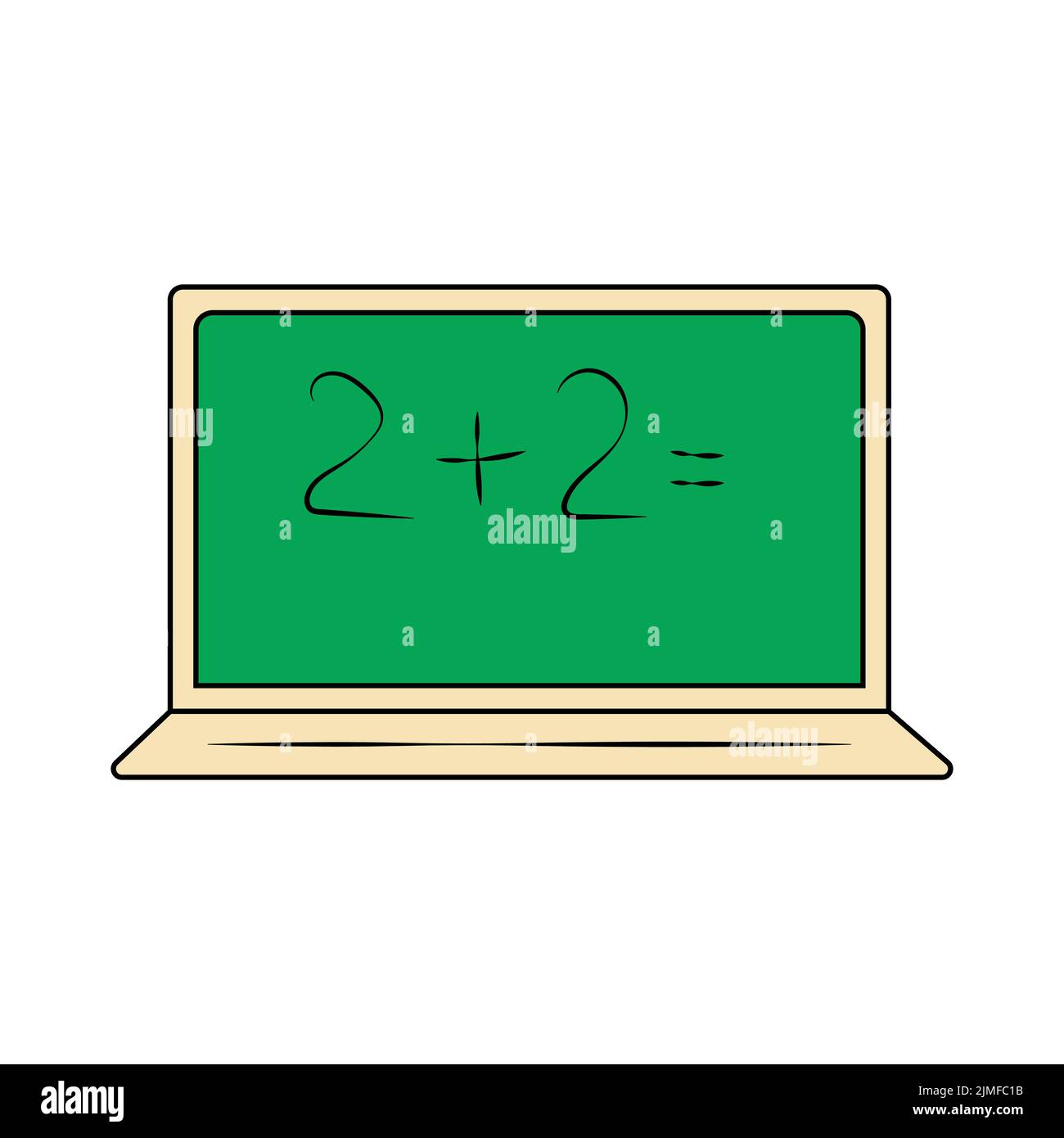 Élément isolé de la commission scolaire sur fond blanc Illustration de Vecteur