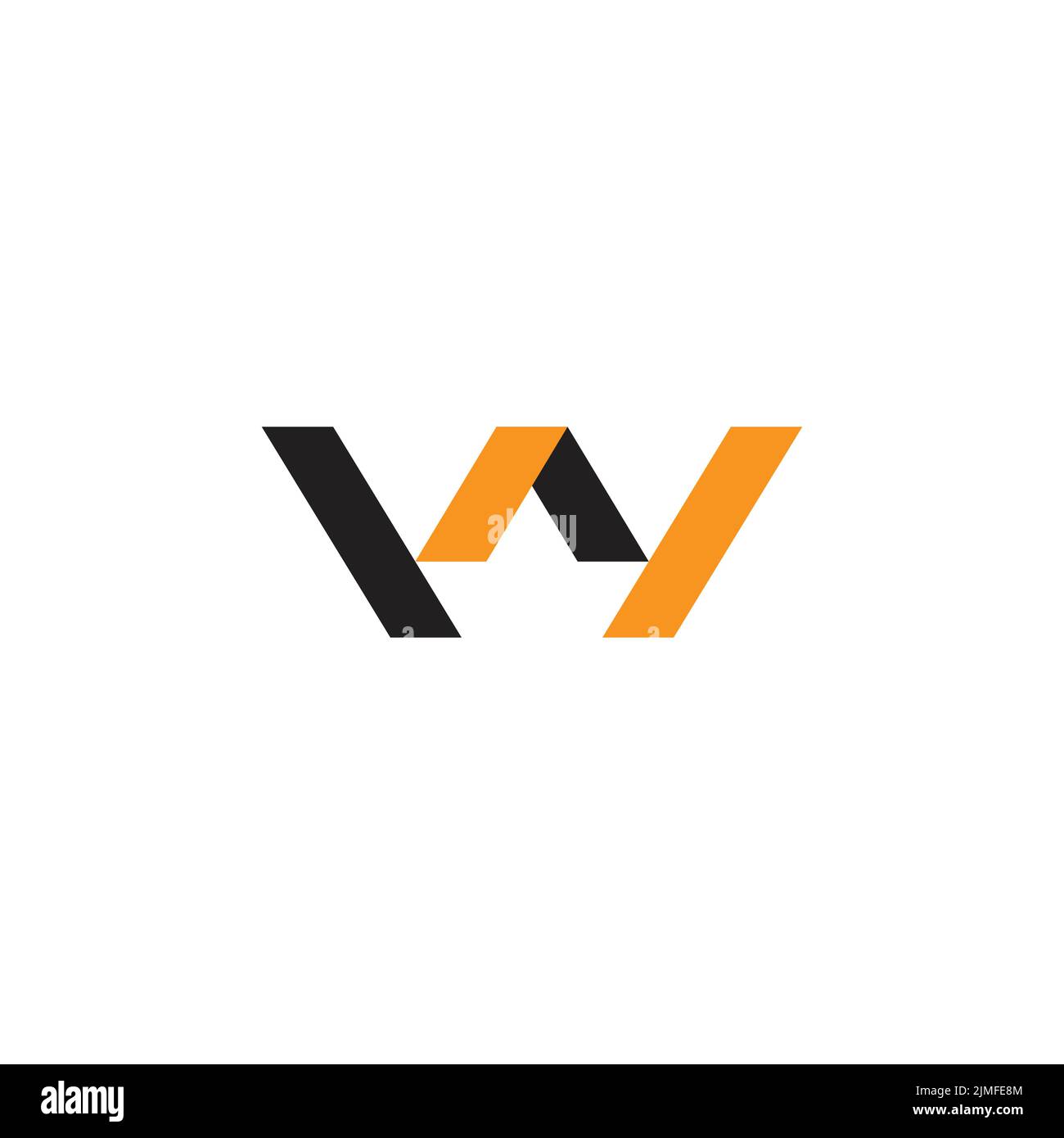 lettre w toit 3d plat logo vectoriel Illustration de Vecteur