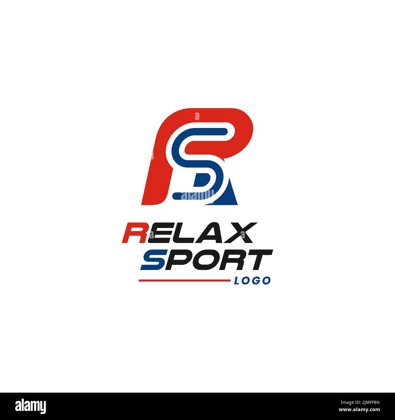 Logo R and S des initiales du monogramme moderne Illustration de Vecteur