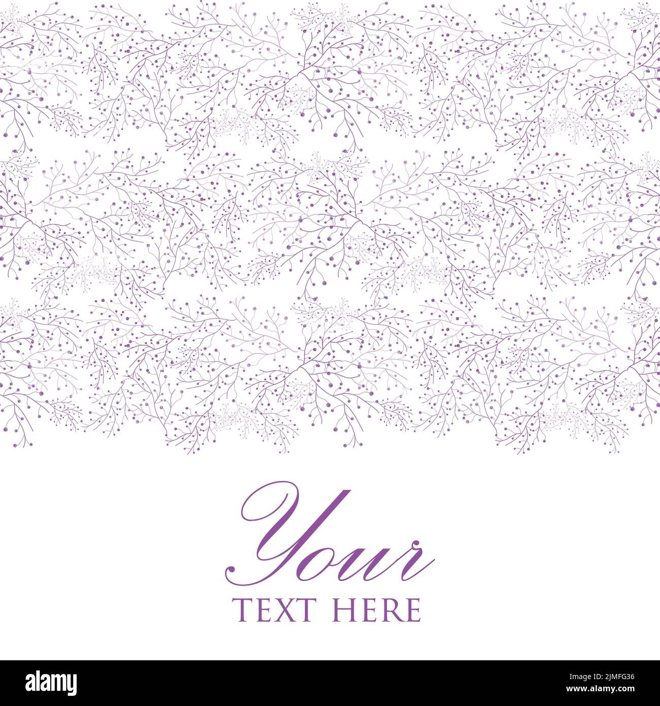 Vector violet grunge texture algue bande horizontale cadre sans couture bordure motif arrière-plan Illustration de Vecteur