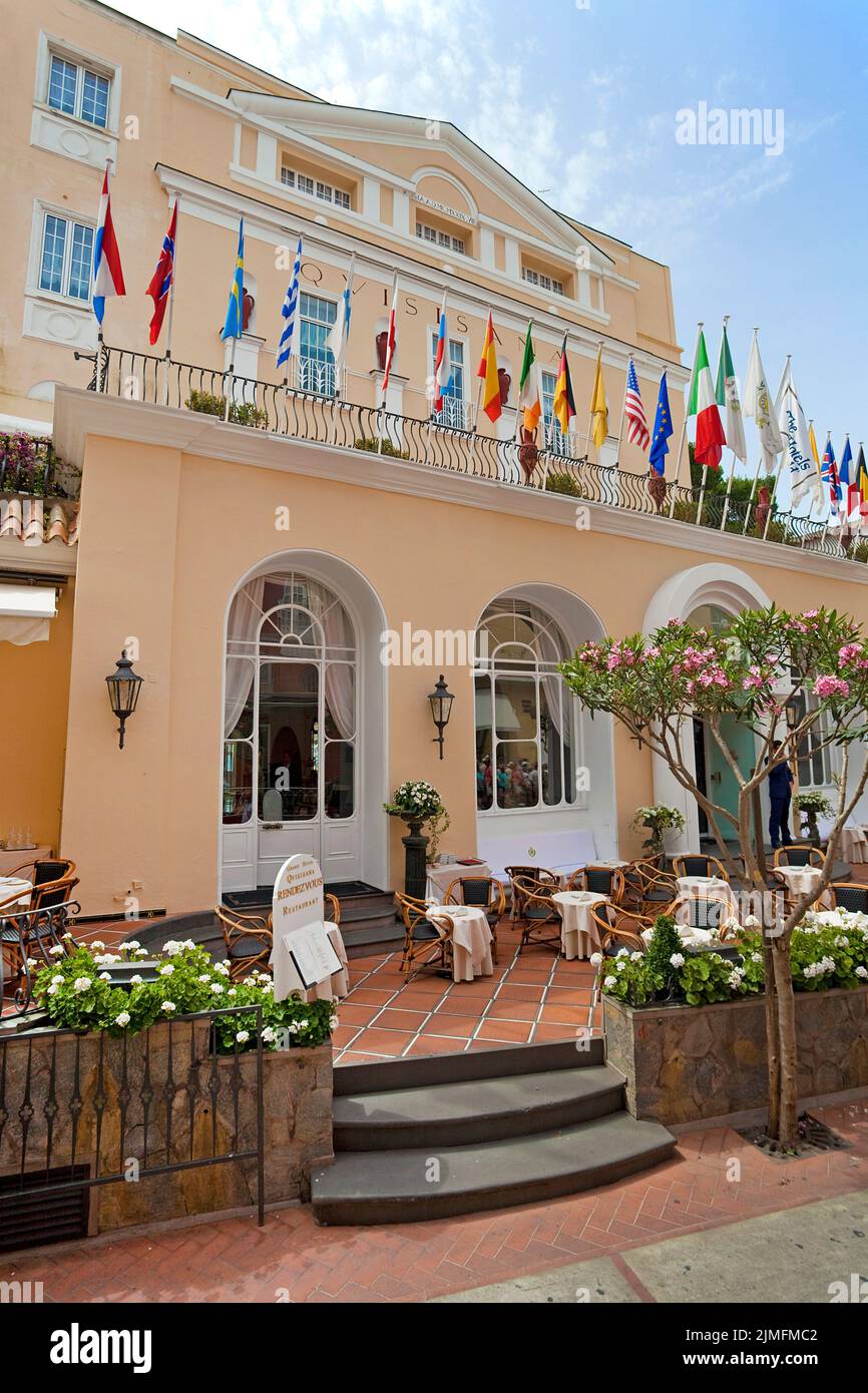 DAS Grand Hotel Quisisana in der Altstadt von Capri, Golf von Neapel, Kampanien, Italien, Europa | le Grand Hotel Quisisana dans la vieille ville de Capri Banque D'Images