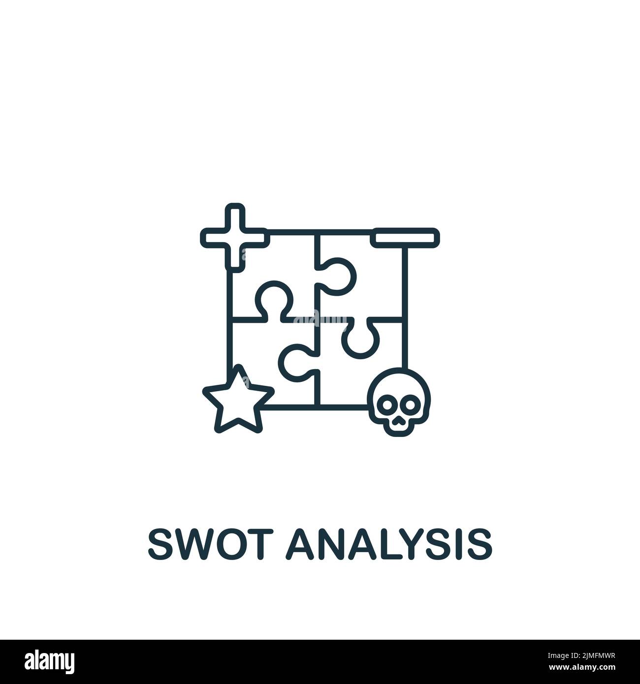 Icône analyse SWOT. Icône monochrome simple pour les modèles, la conception Web et les infographies Illustration de Vecteur