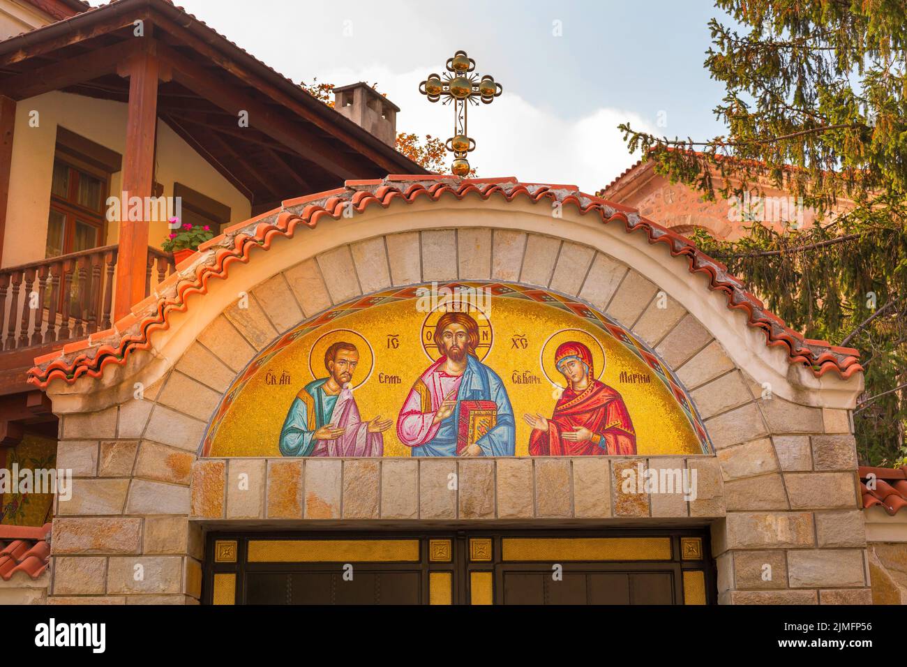Entrée de l'église Saint-Marina à Plovdiv, Bulgarie Banque D'Images