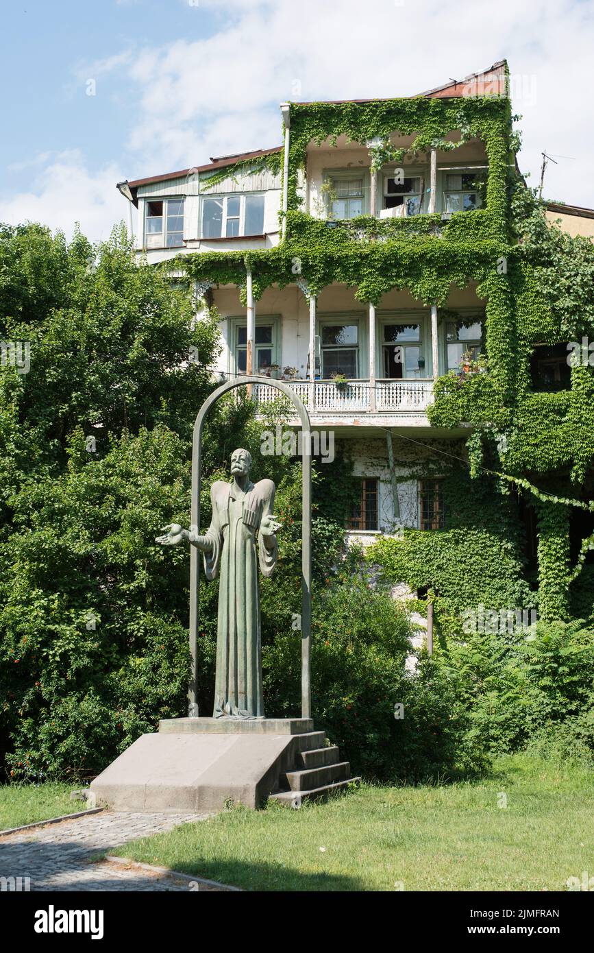 Maisons anciennes à Tbilissi Banque D'Images