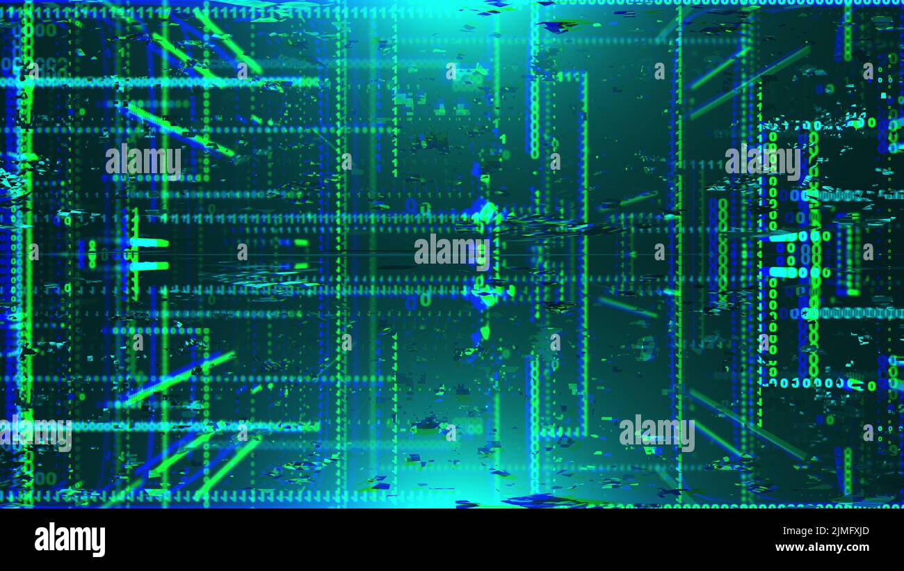 Distorsion et problèmes dans les circuits numériques Banque D'Images