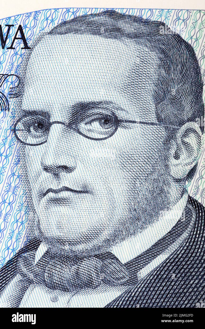 Stanislaw Moniuszko un portrait de l'ancien d'origine polonaise - une centaine d'tousend zloty Banque D'Images