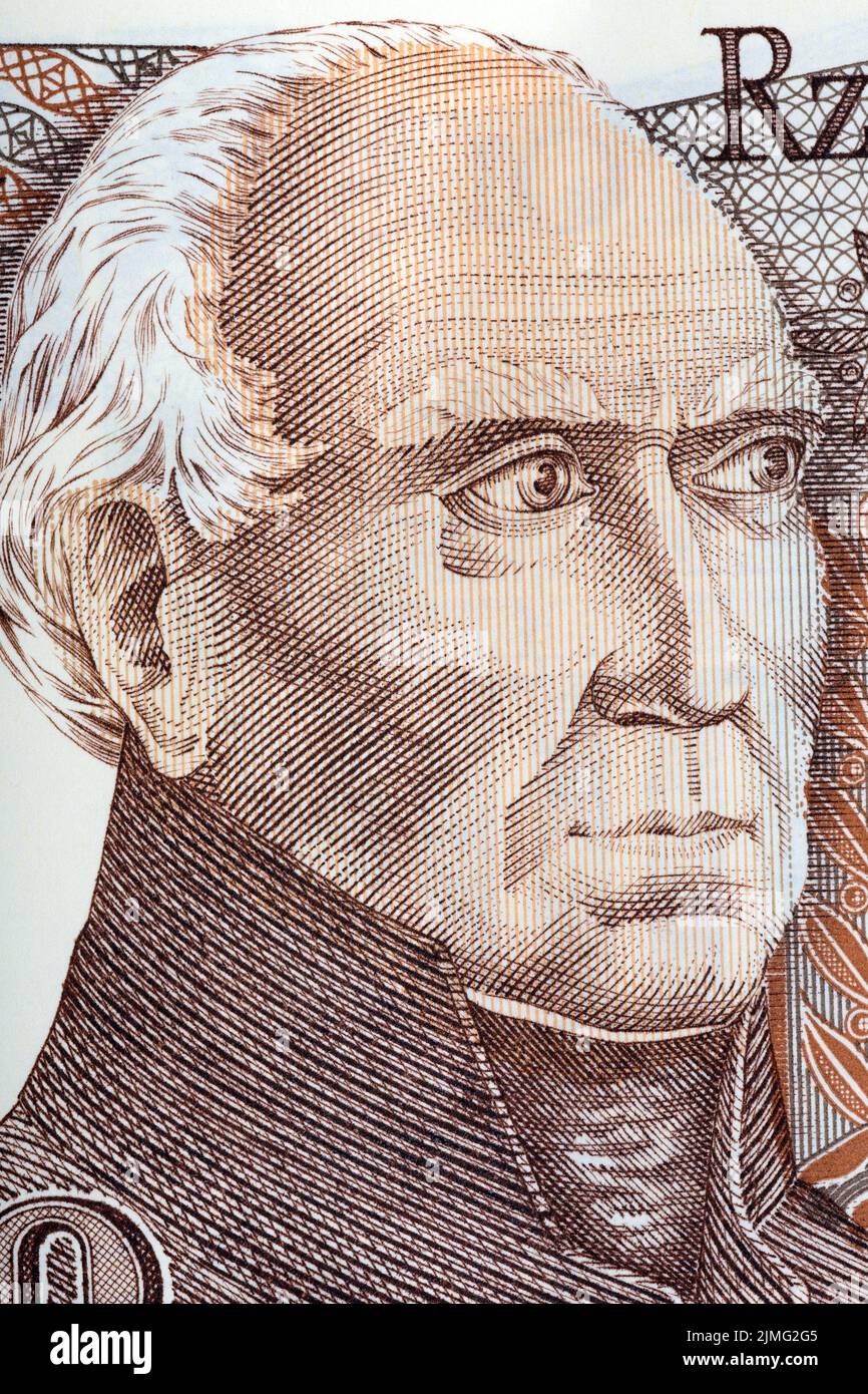 Stanislaw Staszic portrait de l'ancienne monnaie polonaise - cinquante mille zloty Banque D'Images