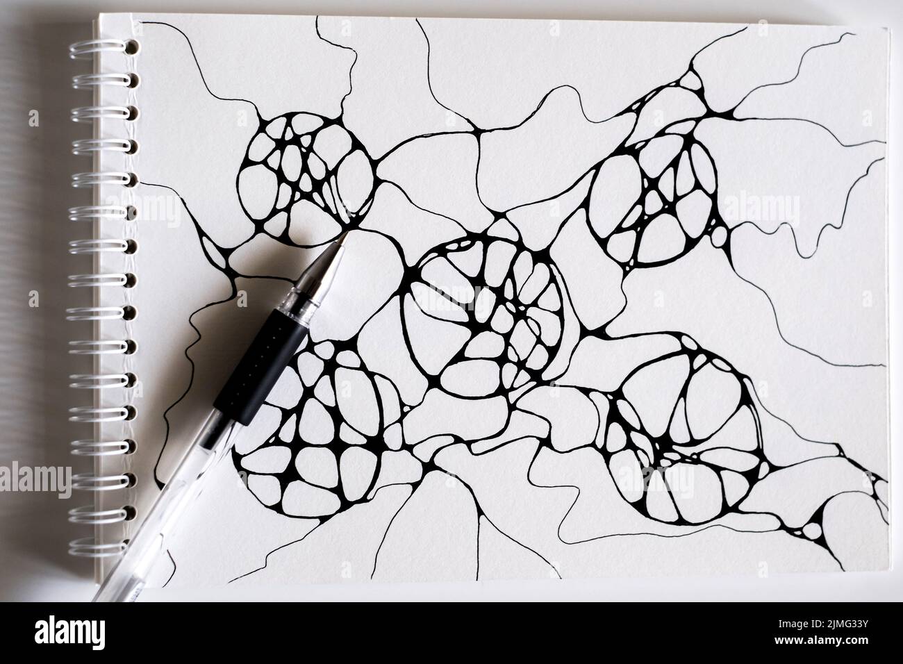 Dessin neurographique dessiné à la main. Neurographics est la méthode ...